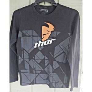 Thor Pullover Black Long Sleeve Men's Size Small Excellent Condition